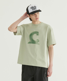 クールコットンシグネチャーシンボルグラフィックTシャツライトグリーン