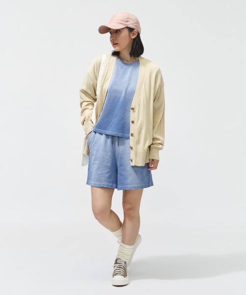 CONVERSE（コンバース）の「【別注】コンバース  AP FADE SWEAT SHORTS L フェードスウェットショーツ 限定コラボ（スウェットパンツ・レディース・ピンク/サックスブルー・S/M/L）」の5枚目の写真