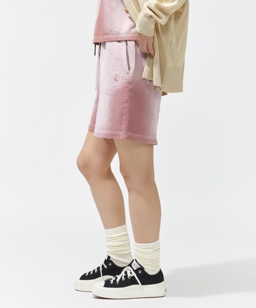 CONVERSE（コンバース）の「【別注】コンバース  AP FADE SWEAT SHORTS L フェードスウェットショーツ 限定コラボ（スウェットパンツ・レディース・ピンク/サックスブルー・S/M/L）」の12枚目の写真