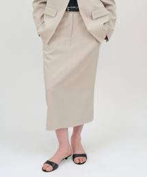 Liberty Slit Skirt [Beige]
