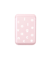 COLLAGEVACANCE（コラージュバカンス）の「Logo Alphabet MagSafe Card Wallet (Baby Pink)（スマホグッズ）」