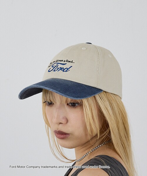 GOOD ROCK SPEED(グッドロックスピード)の「【GOOD ROCK SPEED】FORD ロゴ 刺繍 ツートン キャップ コットン(キャップ・レディース・ホワイト・フリー)」の1枚目の写真