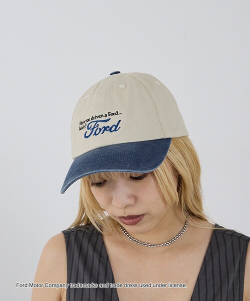 GOOD ROCK SPEED(グッドロックスピード)の「【GOOD ROCK SPEED】FORD ロゴ 刺繍 ツートン キャップ コットン(キャップ・レディース・ホワイト・フリー)」の4枚目の写真
