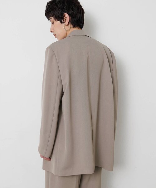 Whim Gazette(ウィムガゼット)の「ツイルダブルブレストジャケット(テーラードジャケット・レディース・グレー/ベージュ・FREE)」の7枚目の写真