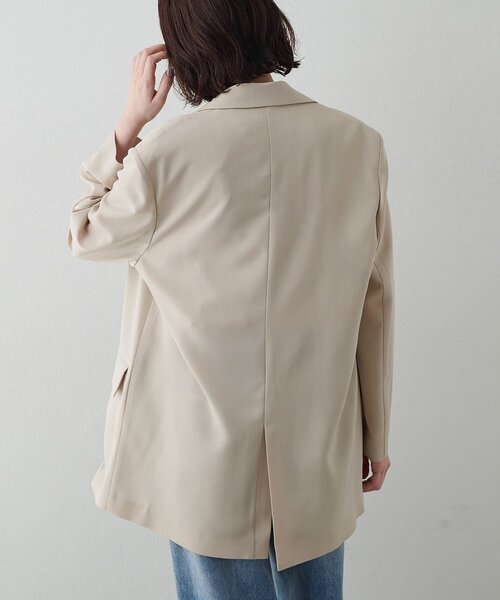 Whim Gazette(ウィムガゼット)の「ツイルダブルブレストジャケット(テーラードジャケット・レディース・グレー/ベージュ・FREE)」の16枚目の写真