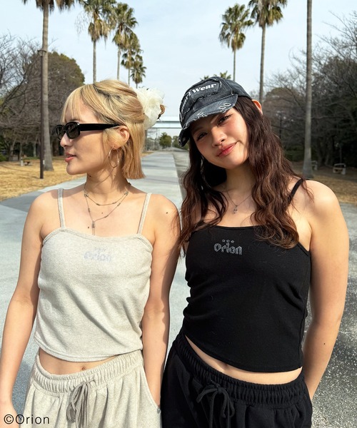 SPIRALGIRL（スパイラルガール）の「【Orion/オリオン】ラインストーンロゴパイルキャミソール（キャミソール・レディース・ベージュ/ブラック・FREE）」の18枚目の写真