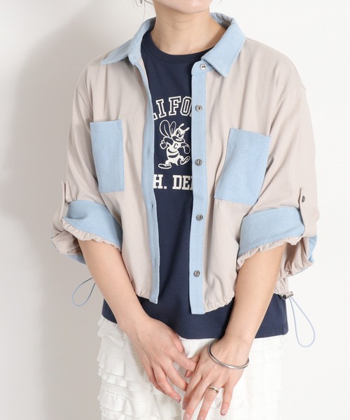 cepo(セポ)の「デニムドッキングシャツカーディガン(シャツ/ブラウス・レディース・グレー/ブラック/オフホワイト・M)」の20枚目の写真