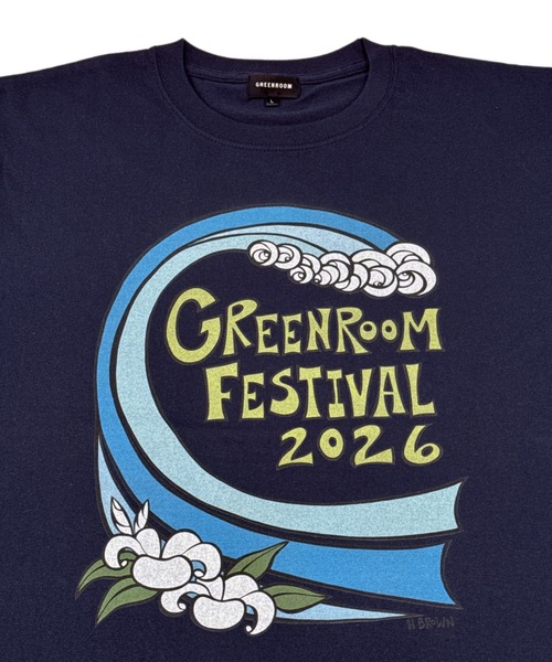 GREENROOM(グリーンルーム)の「【GREENROOM FESTIVAL / グリーンルーム フェスティバル】HEATHER BROWN × GREENROOM FESTIVAL 26 TEE(Tシャツ/カットソー・メンズ・ネイビー/ピンク/ホワイト・X-LARGE/LARGE/MEDIUM)」の6枚目の写真