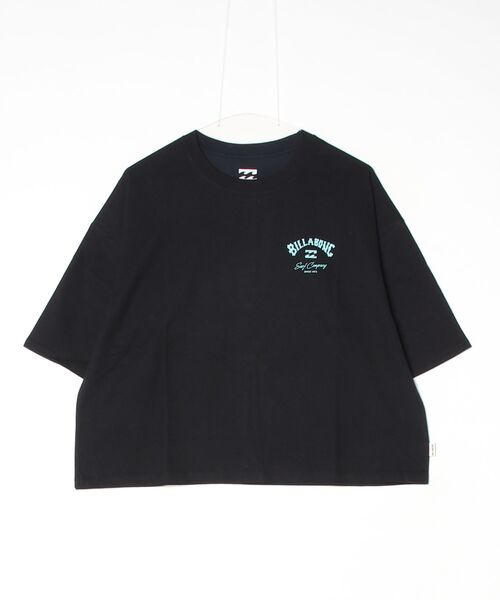 BILLABONG（ビラボン）の「ビラボン BILLABONG アウトドアカジュアル 半袖Tシャツ SQUARE LOGO LOOSE CROPPED TEE（Tシャツ/カットソー・レディース・ブラック×ブルー/ブラック/ホワイト・M/L）」の3枚目の写真