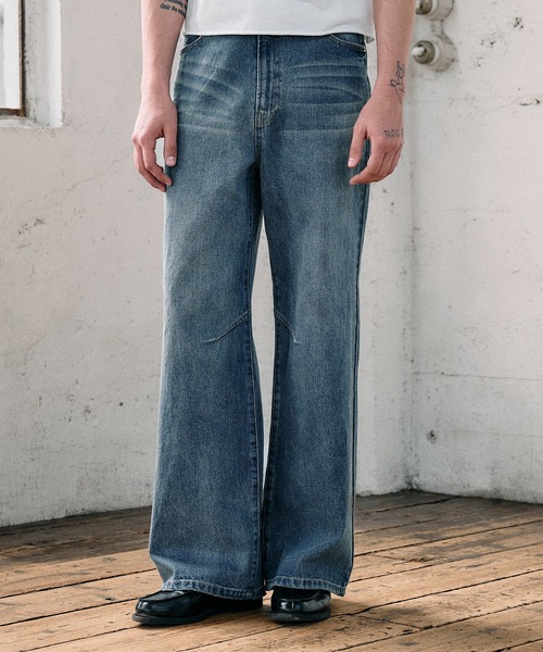 articulated narrow flared denim pants / アーティキュレイテッド articulated narrow flared denim pants / アーティキュレイテッド