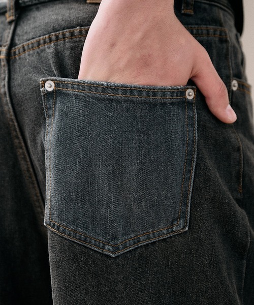 articulated narrow flared denim pants / アーティキュレイテッド