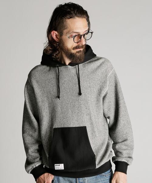 Schott(ショット)の「Schott/ショット/SALT AND PEPPER HOODED SWEAT/ソルトアンドペッパー パーカー(パーカー・メンズ・グレー/ベージュ・M/L/XL/2XL)」の1枚目の写真