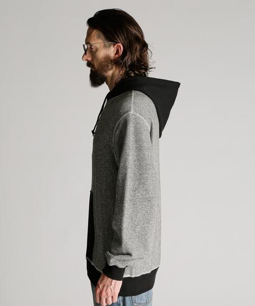 Schott(ショット)の「Schott/ショット/SALT AND PEPPER HOODED SWEAT/ソルトアンドペッパー パーカー(パーカー・メンズ・グレー/ベージュ・M/L/XL/2XL)」の4枚目の写真