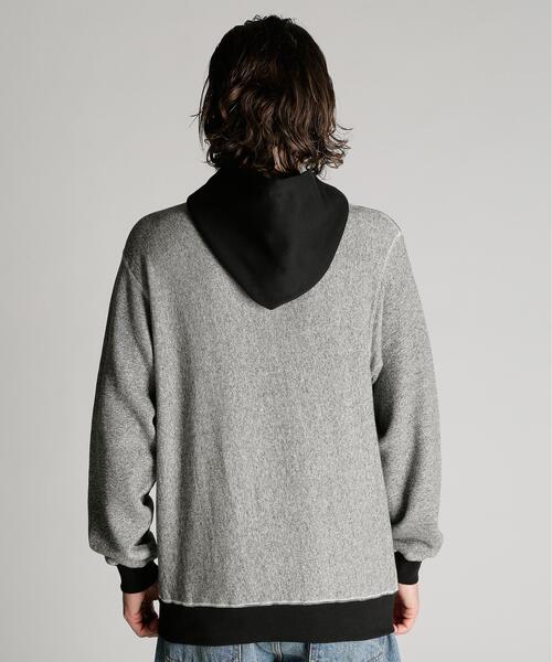 Schott(ショット)の「Schott/ショット/SALT AND PEPPER HOODED SWEAT/ソルトアンドペッパー パーカー(パーカー・メンズ・グレー/ベージュ・M/L/XL/2XL)」の5枚目の写真