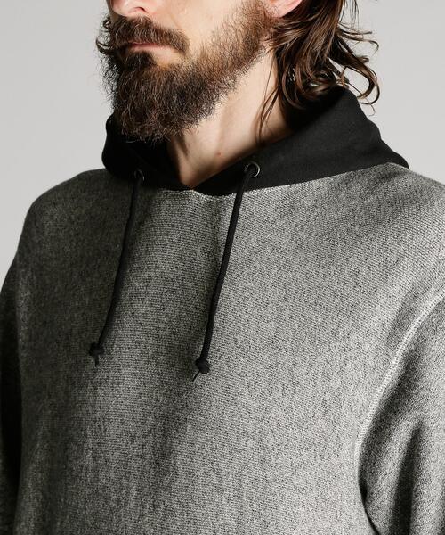 Schott(ショット)の「Schott/ショット/SALT AND PEPPER HOODED SWEAT/ソルトアンドペッパー パーカー(パーカー・メンズ・グレー/ベージュ・M/L/XL/2XL)」の6枚目の写真