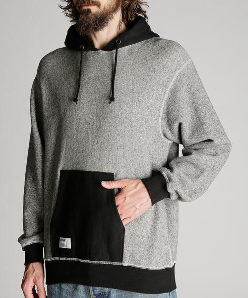Schott(ショット)の「Schott/ショット/SALT AND PEPPER HOODED SWEAT/ソルトアンドペッパー パーカー(パーカー・メンズ・グレー/ベージュ・M/L/XL/2XL)」の7枚目の写真