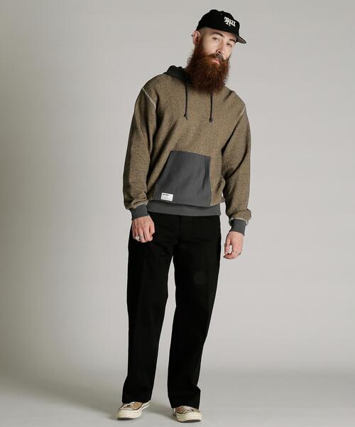 Schott(ショット)の「Schott/ショット/SALT AND PEPPER HOODED SWEAT/ソルトアンドペッパー パーカー(パーカー・メンズ・グレー/ベージュ・M/L/XL/2XL)」の14枚目の写真