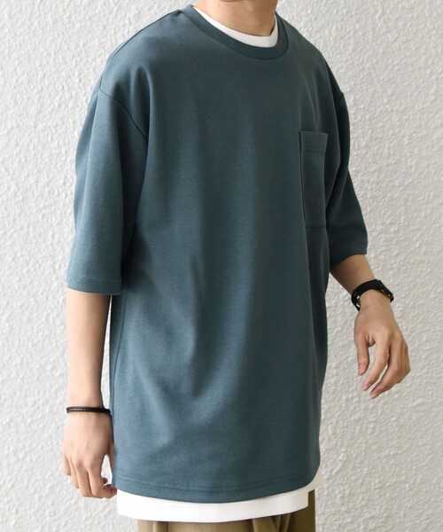 SHIPS any(シップス エニィ)の「SHIPS any:〈接触冷感〉COOL TOUCH スムース リラックス ポケット Tシャツ 26SS◇(Tシャツ/カットソー・メンズ・チャコールグレー/ホワイト/ネイビー/ベージュ/ブラック・MEDIUM/X-LARGE/LARGE)」の8枚目の写真