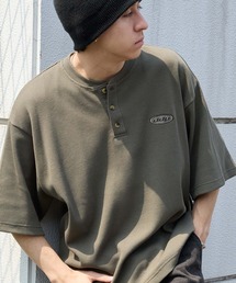 ddp（ディーディーピー）の「ddp ディーディーピー 別注 ロゴ刺繍 ヘンリーネック サーマル半袖Tシャツ<速乾>（Tシャツ/カットソー）」