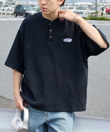 ddp（ディーディーピー）の「ddp/ディーディーピー 別注 ロゴ刺繍 ヘンリーネック ワッフル半袖Tシャツ＜速乾＞（Tシャツ/カットソー）」