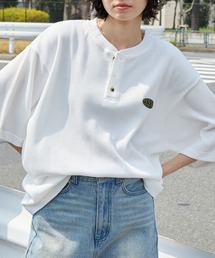 ddp（ディーディーピー）の「ddp ディーディーピー 別注 ロゴ刺繍 ヘンリーネック サーマル半袖Tシャツ<速乾>（Tシャツ/カットソー）」