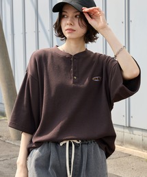 ddp（ディーディーピー）の「ddp ディーディーピー 別注 ロゴ刺繍 ヘンリーネック サーマル半袖Tシャツ<速乾>（Tシャツ/カットソー）」