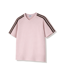 ハンナトラックVネック半袖Tシャツ4カラー[WASV_1501]