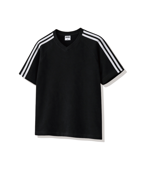 WANIL（ウェニール）の「ハンナトラックVネック半袖Tシャツ4カラー[WASV_1501]（Tシャツ/カットソー・レディース・ピンク/ネイビー/アイボリー/ブラック・SMALL/MEDIUM/LARGE/X-LARGE）」の8枚目の写真