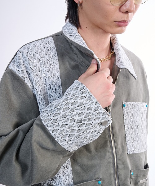Lace Detroit Jacket/レースデトロイトジャケット（ブルゾン）｜VI E
