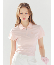 LORDLOAR（ロードロアル）の「パフスリーブカラー半袖Tシャツ PINK（Tシャツ/カットソー）」