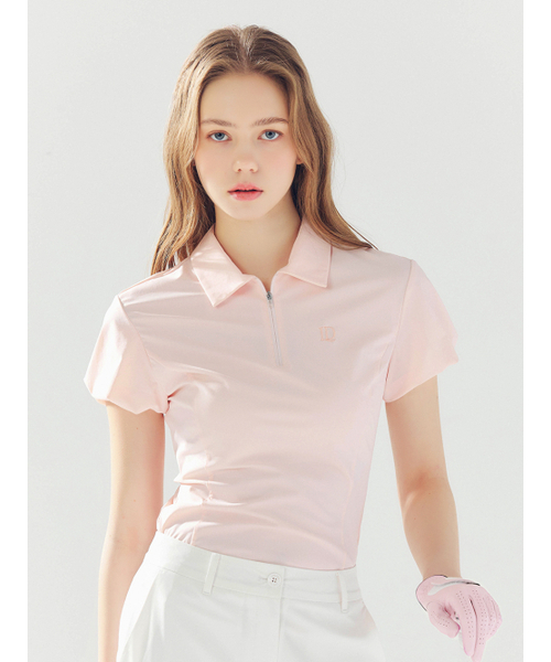 LORDLOAR(ロードロアル)の「パフスリーブカラー半袖Tシャツ PINK(Tシャツ/カットソー・レディース・その他・SMALL/MEDIUM/LARGE)」の1枚目の写真