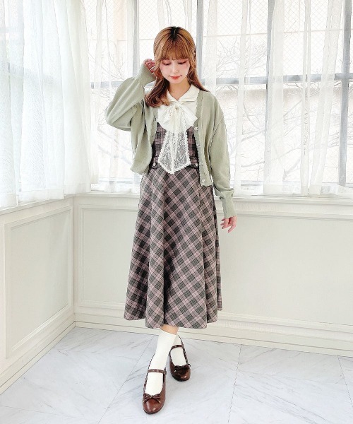 F i.n.t(フィント)の「【UVカット】ガラス風マーガレット釦ニットカーディガン/fint フィント(カーディガン/ボレロ・レディース・ライトグリーン/ネイビー/レッド/アイボリー・FREE)」の9枚目の写真