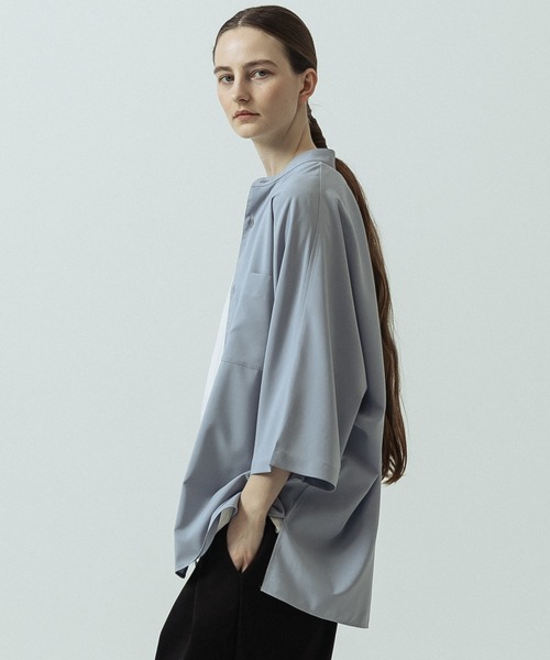 SLICK(スリック)の「【SLICK/スリック】Linen Like Fabric Dolman Sleeve Shirt/リネンライクファブリックドルマンスリーブシャツ(シャツ/ブラウス・メンズ・ベージュ/チャコールグレー/ネイビー/サックスブルー・1/2/3)」の13枚目の写真