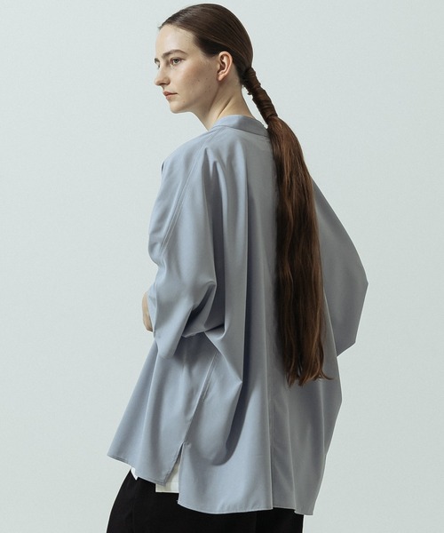 SLICK(スリック)の「【SLICK/スリック】Linen Like Fabric Dolman Sleeve Shirt/リネンライクファブリックドルマンスリーブシャツ(シャツ/ブラウス・メンズ・ベージュ/チャコールグレー/ネイビー/サックスブルー・1/2/3)」の15枚目の写真