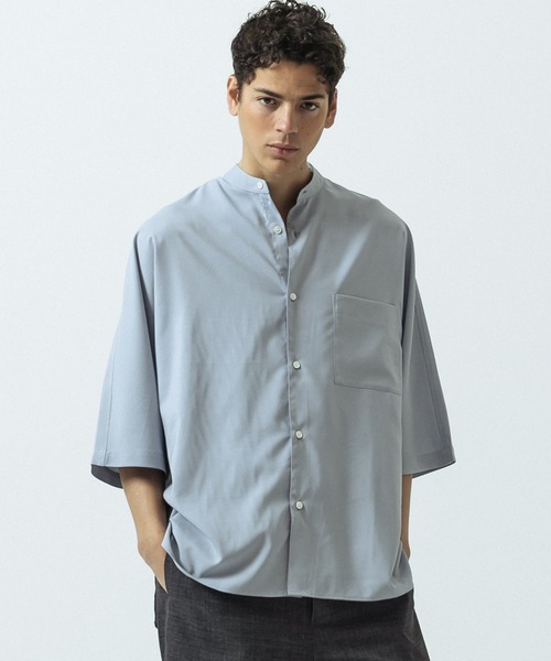 SLICK(スリック)の「【SLICK/スリック】Linen Like Fabric Dolman Sleeve Shirt/リネンライクファブリックドルマンスリーブシャツ(シャツ/ブラウス・メンズ・ベージュ/チャコールグレー/ネイビー/サックスブルー・1/2/3)」の16枚目の写真