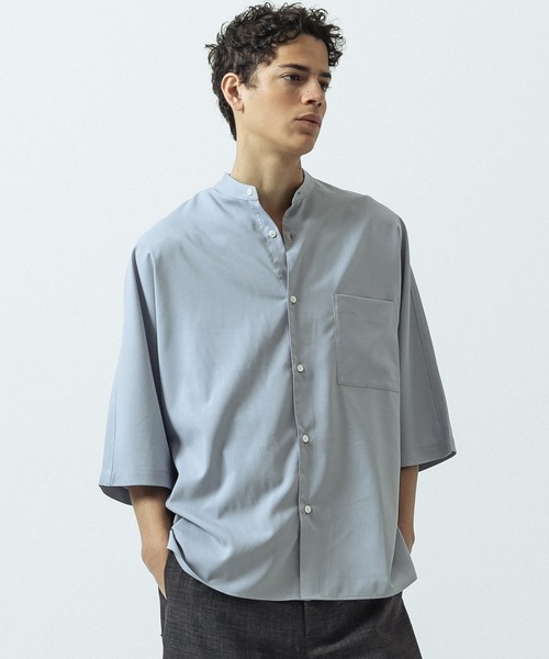 SLICK(スリック)の「【SLICK/スリック】Linen Like Fabric Dolman Sleeve Shirt/リネンライクファブリックドルマンスリーブシャツ(シャツ/ブラウス・メンズ・ベージュ/チャコールグレー/ネイビー/サックスブルー・1/2/3)」の17枚目の写真