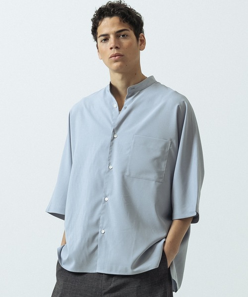 SLICK(スリック)の「【SLICK/スリック】Linen Like Fabric Dolman Sleeve Shirt/リネンライクファブリックドルマンスリーブシャツ(シャツ/ブラウス・メンズ・ベージュ/チャコールグレー/ネイビー/サックスブルー・1/2/3)」の18枚目の写真