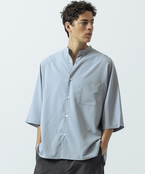 SLICK(スリック)の「【SLICK/スリック】Linen Like Fabric Dolman Sleeve Shirt/リネンライクファブリックドルマンスリーブシャツ(シャツ/ブラウス・メンズ・ベージュ/チャコールグレー/ネイビー/サックスブルー・1/2/3)」の19枚目の写真