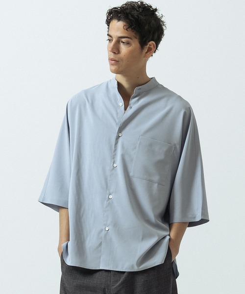 SLICK(スリック)の「【SLICK/スリック】Linen Like Fabric Dolman Sleeve Shirt/リネンライクファブリックドルマンスリーブシャツ(シャツ/ブラウス・メンズ・ベージュ/チャコールグレー/ネイビー/サックスブルー・1/2/3)」の20枚目の写真