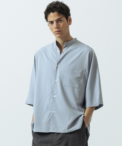 SLICK(スリック)の「【SLICK/スリック】Linen Like Fabric Dolman Sleeve Shirt/リネンライクファブリックドルマンスリーブシャツ(シャツ/ブラウス・メンズ・ベージュ/チャコールグレー/ネイビー/サックスブルー・1/2/3)」の21枚目の写真