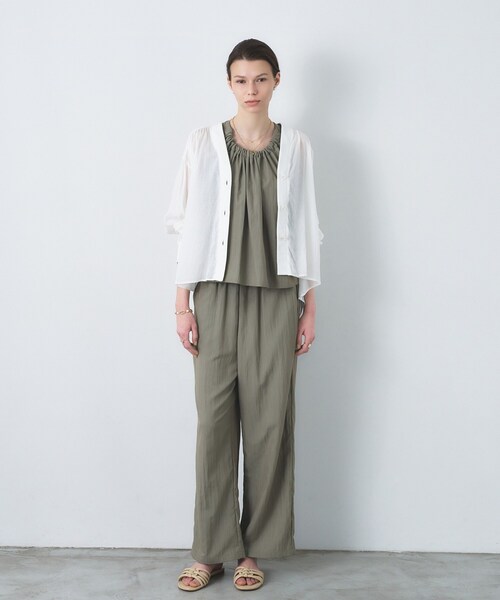 cloenc(クロエンス)の「【セットアップ/マシンウォッシュ】ナイロンワッシャーイージーパンツ(その他パンツ・レディース・ブラック/カーキ・01/02/03)」の9枚目の写真