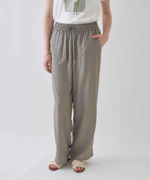 cloenc(クロエンス)の「【セットアップ/マシンウォッシュ】ナイロンワッシャーイージーパンツ(その他パンツ・レディース・ブラック/カーキ・01/02/03)」の14枚目の写真