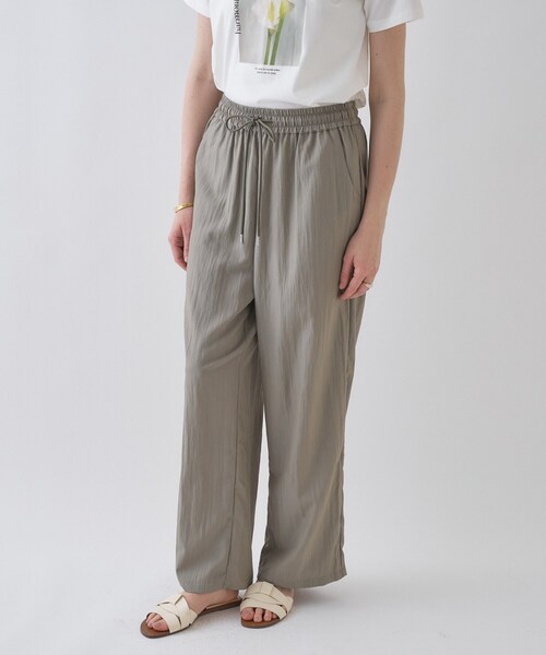 cloenc(クロエンス)の「【セットアップ/マシンウォッシュ】ナイロンワッシャーイージーパンツ(その他パンツ・レディース・ブラック/カーキ・01/02/03)」の15枚目の写真