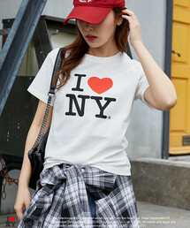 PUBLUX/パブリュクス I LOVE NY ロゴ プリント Tシャツ　限定展開