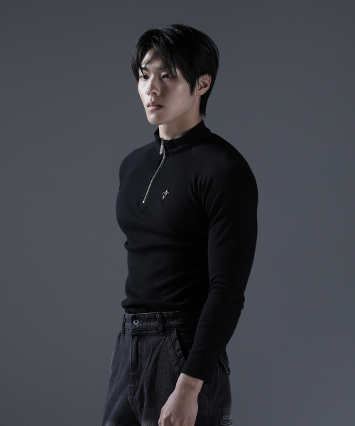 CARMID（カミド）の「アンティーク半ジップ長袖[ブラック]（ニット/セーター・メンズ・その他・1/2/3）」の4枚目の写真