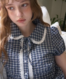 Birthday room | パフスリーブチェックBL/Puff Sleeve Checkered Blouse(シャツ/ブラウス)