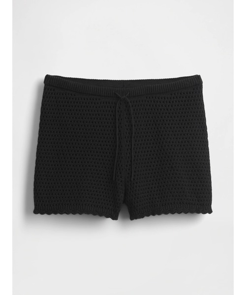 GAP(ギャップ)の「コットン100% クロシェ イージーショートパンツ(その他パンツ・レディース・ブラック/アイボリー・XS/S/M/L/XXS)」の4枚目の写真