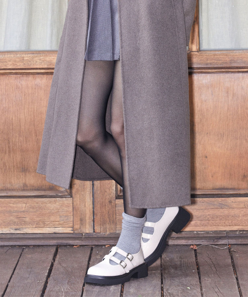 SPUR(シュプール)の「チャップリン メリージェーンプラットフォームローファー5cm -UA9042 (3カラー)(ローファー・レディース・アイボリー/ブラック/ダークブラウン・22.5cm/23.5cm/23cm/24.5cm/24cm/25cm)」の7枚目の写真