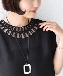 〈手洗い可能〉襟 刺繍 デザイン ヴィンテージ スパン ブラウス