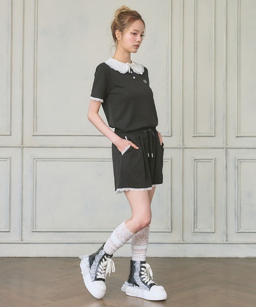 FickleBebe(フィクルベベ)の「レースカラーSETUP(セットアップ・レディース・ブラック/グレー・FREE)」の17枚目の写真